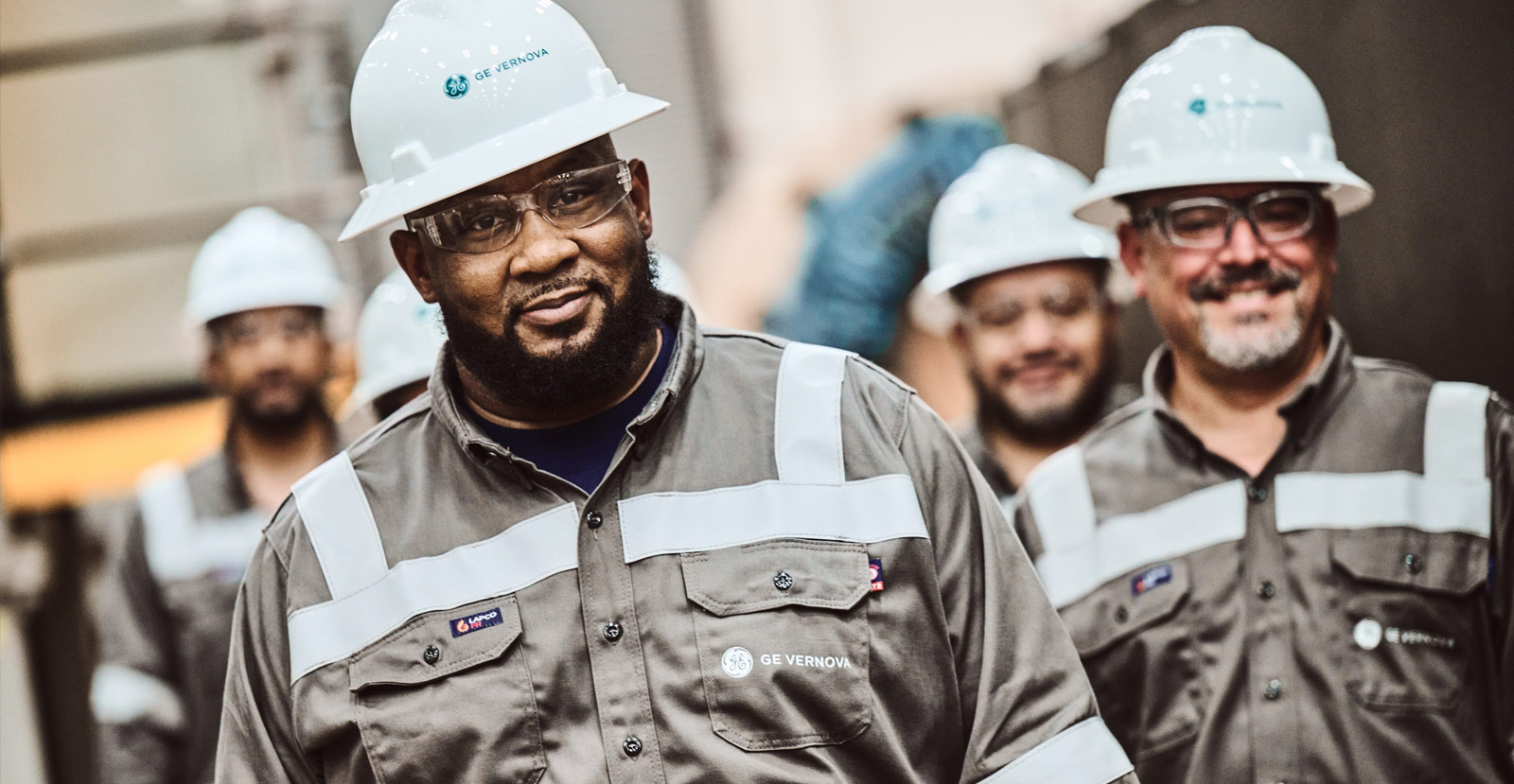 GE Vernova employees at manufacturing site